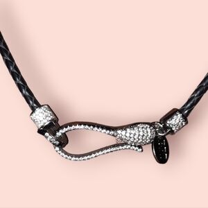 NEW Betsy Pittard designs braided leather necklace with tags